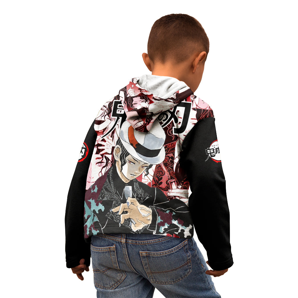 Muzan Kibutsuji Demon Slayer Kid Hoodie Anime Mix Manga Style