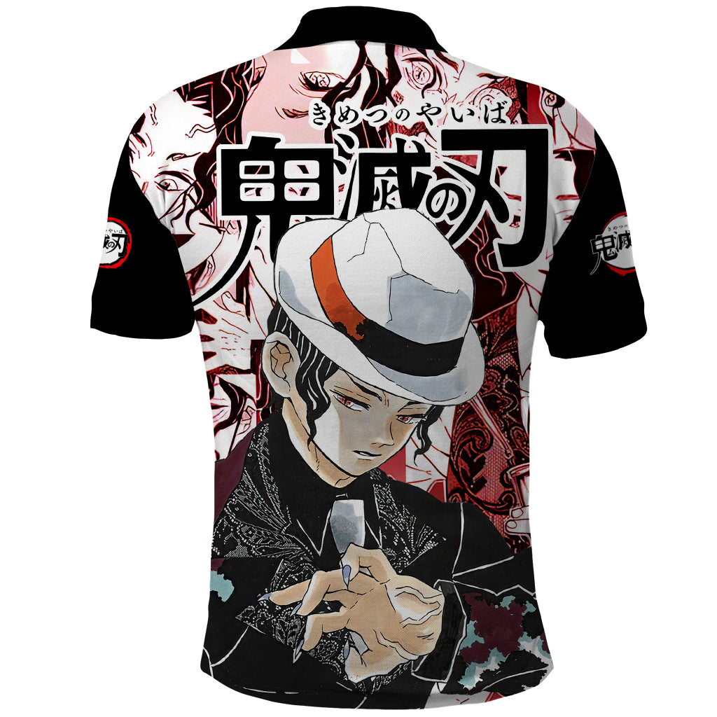 Muzan Kibutsuji Demon Slayer Polo Shirt Anime Mix Manga Style