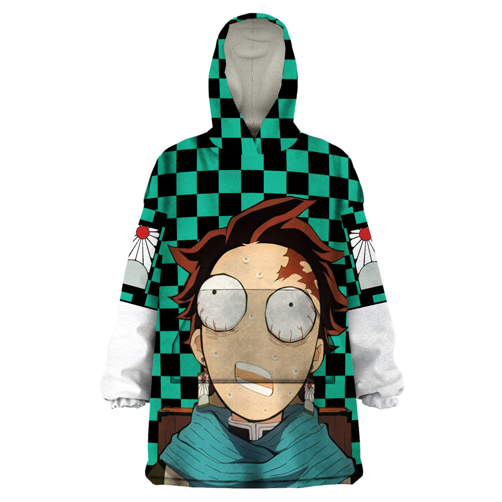 Kimetsu Tanjro Demon Slayer Wearable Blanket Hoodie Anime Style