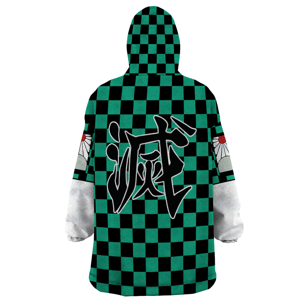 Kimetsu Tanjro Demon Slayer Wearable Blanket Hoodie Anime Style
