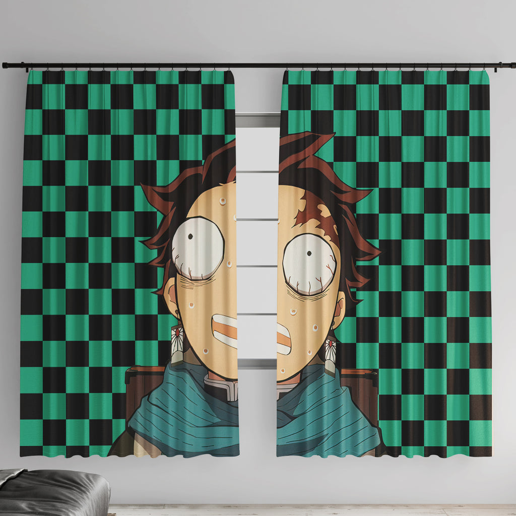 Kimetsu Tanjro Demon Slayer Window Curtain Anime Style