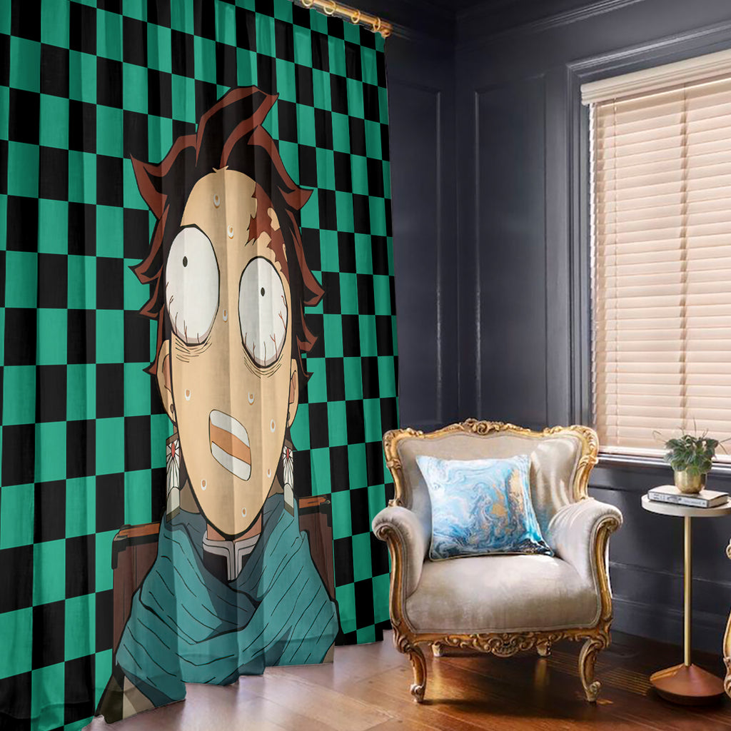 Kimetsu Tanjro Demon Slayer Window Curtain Anime Style