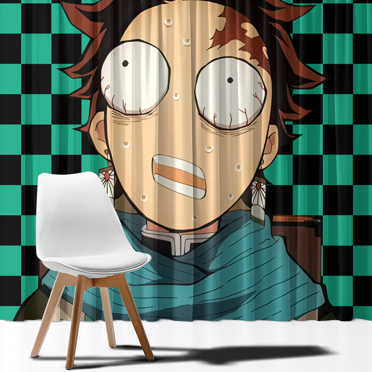 Kimetsu Tanjro Demon Slayer Window Curtain Anime Style