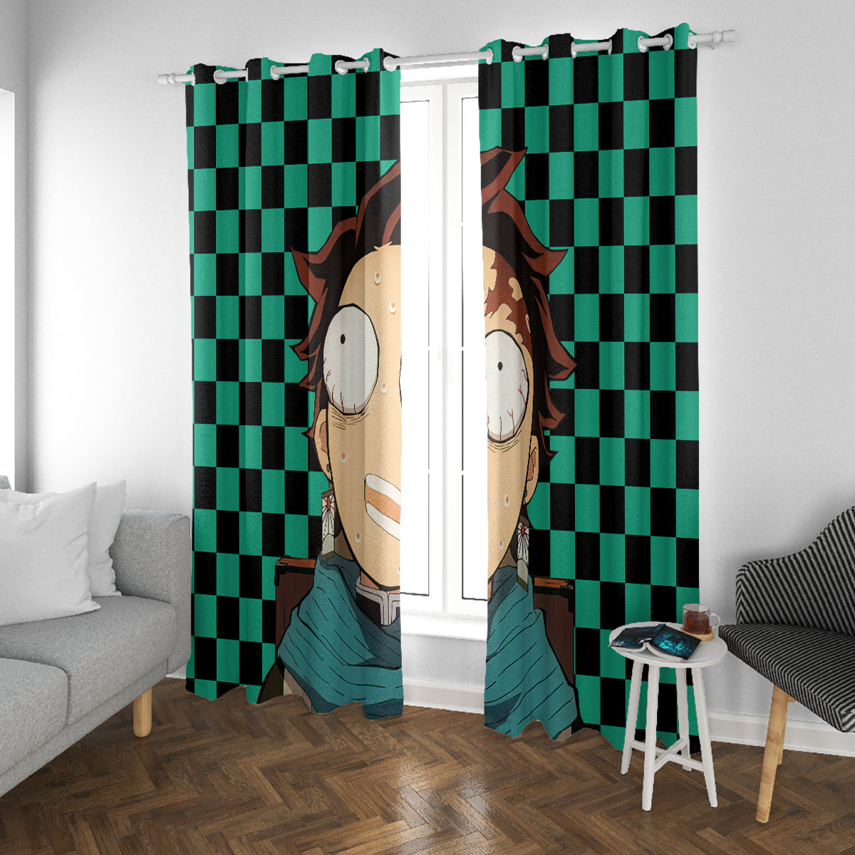 Kimetsu Tanjro Demon Slayer Window Curtain Anime Style