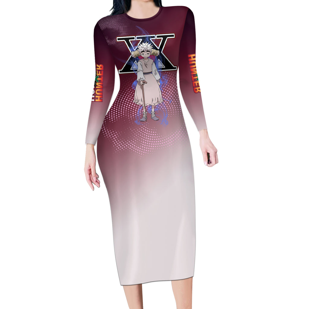 Komugi Hunter X Hunter Long Sleeve Bodycon Dress Anime Style