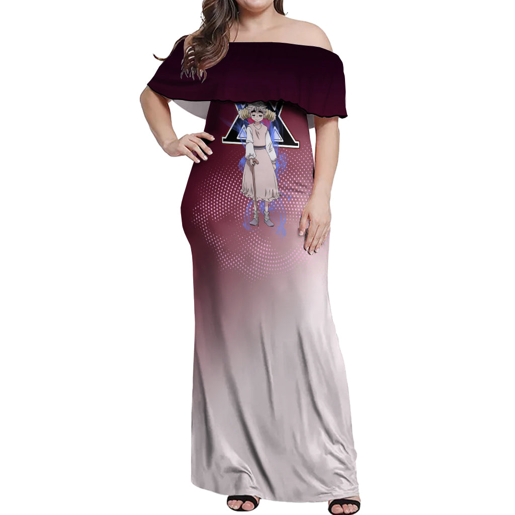 Komugi Hunter X Hunter Off Shoulder Maxi Dress Anime Style