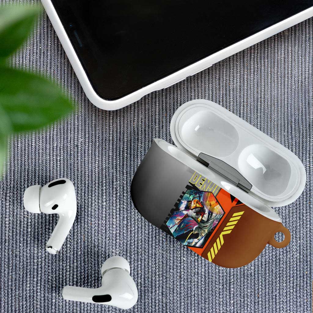 Denji from Chainsaw Man AirPods Case with Energetic Posing and Chainsaw Demon Design - The Mazicc