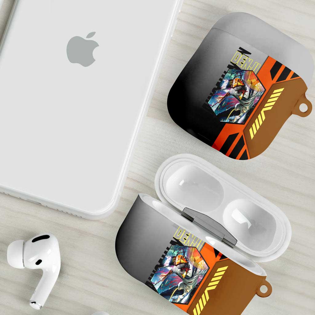 Denji from Chainsaw Man AirPods Case with Energetic Posing and Chainsaw Demon Design - The Mazicc