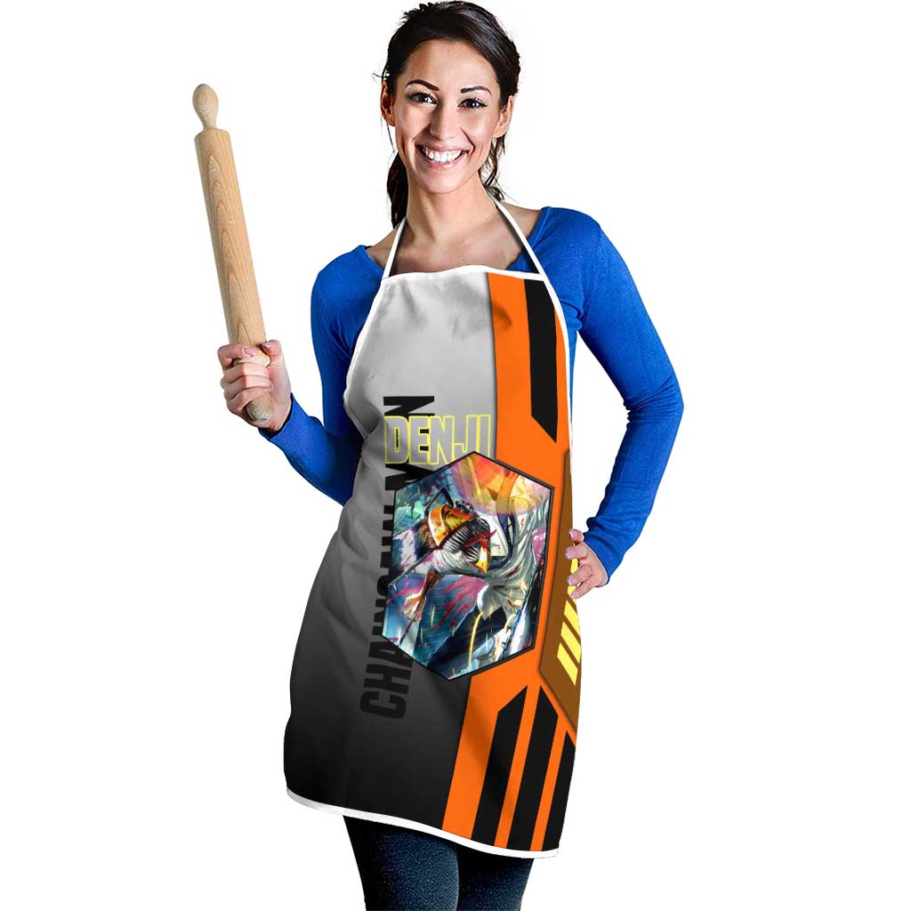 Denji from Chainsaw Man Apron with Energetic Posing and Chainsaw Demon Design - The Mazicc