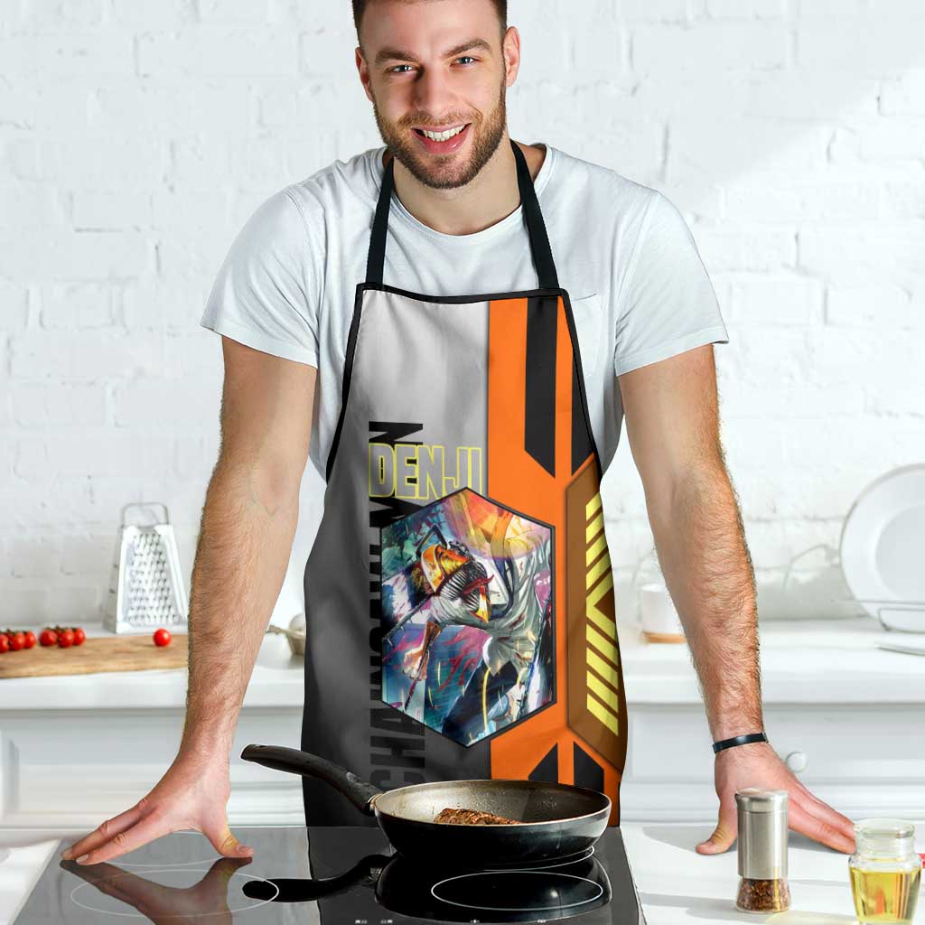 Denji from Chainsaw Man Apron with Energetic Posing and Chainsaw Demon Design - The Mazicc