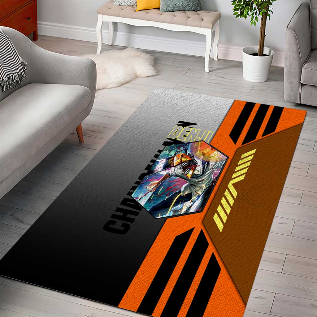 Denji from Chainsaw Man Area Rug with Energetic Posing and Chainsaw Demon Design - The Mazicc