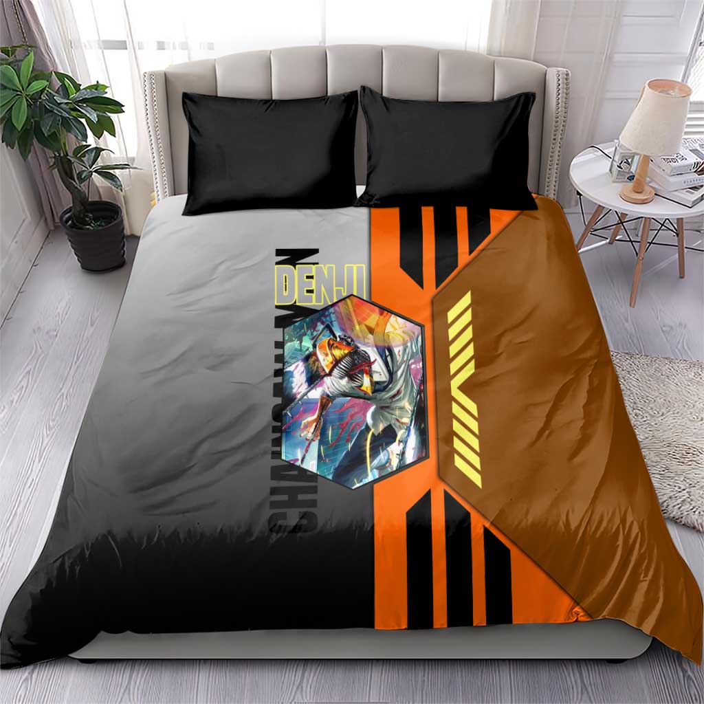 Denji from Chainsaw Man Bedding Set with Energetic Posing and Chainsaw Demon Design - The Mazicc