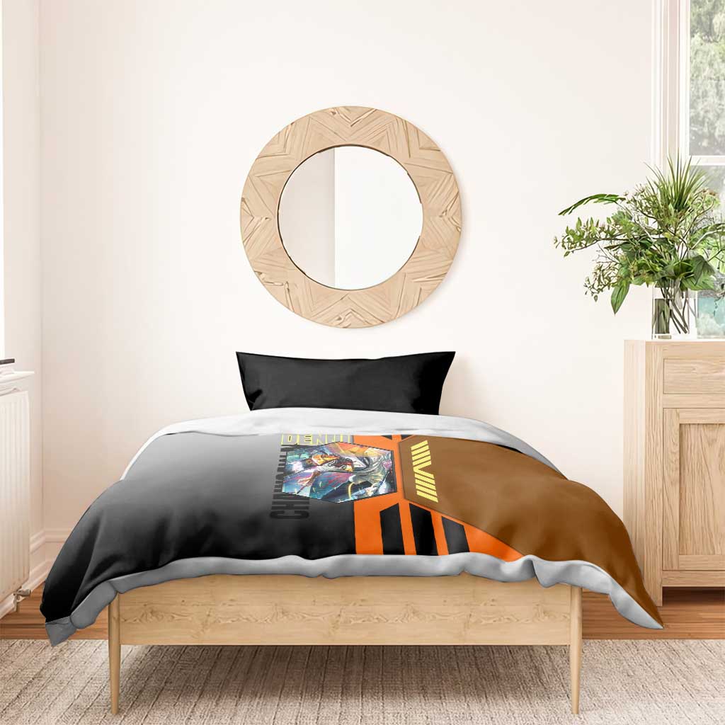 Denji from Chainsaw Man Bedding Set with Energetic Posing and Chainsaw Demon Design - The Mazicc
