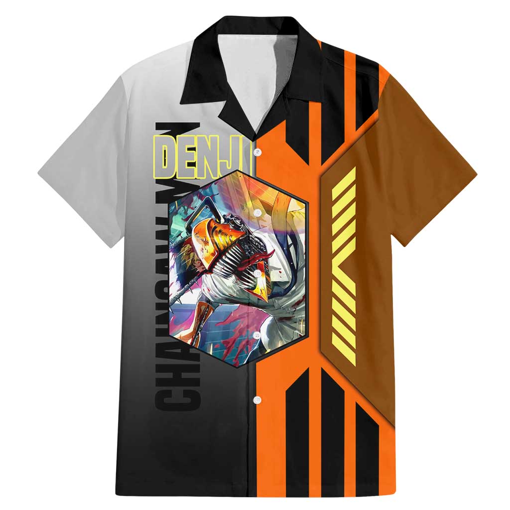 Denji from Chainsaw Man Family Matching Mermaid Dress and Hawaiian Shirt with Energetic Posing and Chainsaw Demon Design - The Mazicc