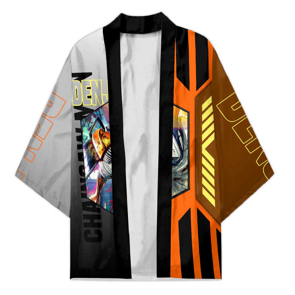 Denji from Chainsaw Man Kimono with Energetic Posing and Chainsaw Demon Design - The Mazicc