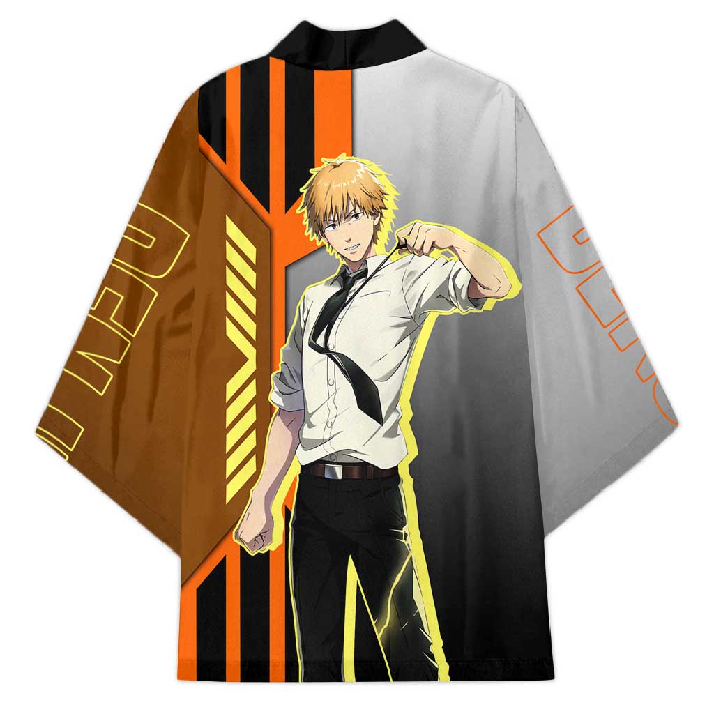 Denji from Chainsaw Man Kimono with Energetic Posing and Chainsaw Demon Design - The Mazicc