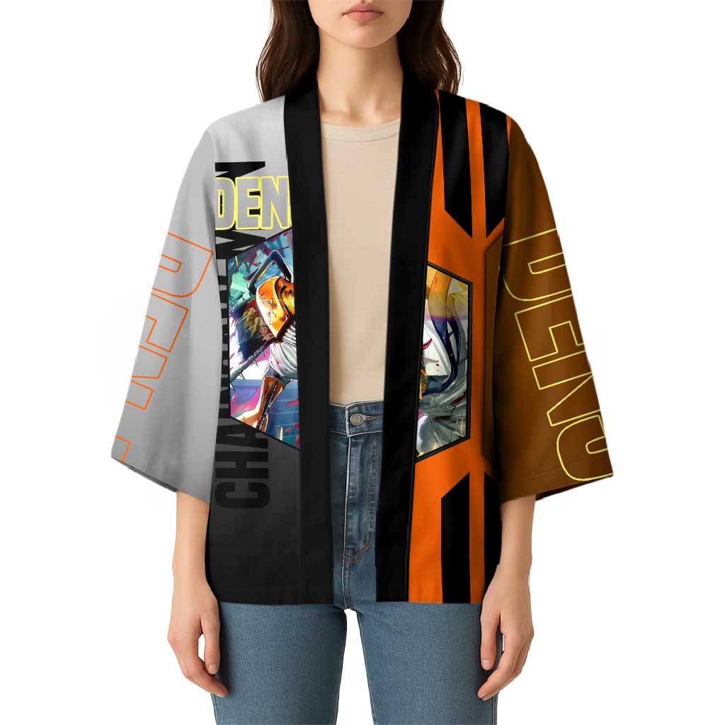Denji from Chainsaw Man Kimono with Energetic Posing and Chainsaw Demon Design - The Mazicc