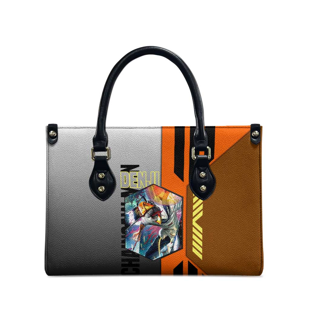 Denji from Chainsaw Man Leather Bag with Energetic Posing and Chainsaw Demon Design - The Mazicc