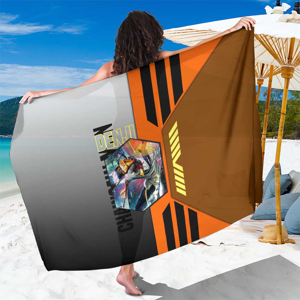 Denji from Chainsaw Man Sarong with Energetic Posing and Chainsaw Demon Design - The Mazicc