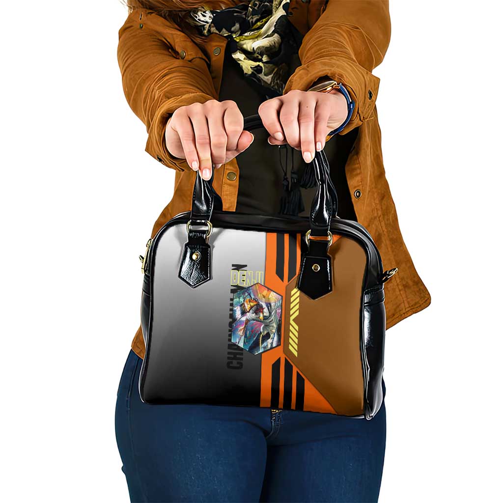 Denji from Chainsaw Man Shoulder Handbag with Energetic Posing and Chainsaw Demon Design - The Mazicc