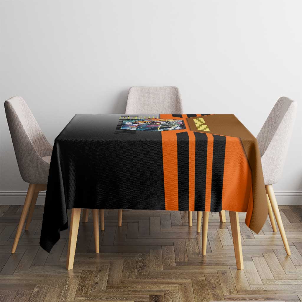 Denji from Chainsaw Man Tablecloth with Energetic Posing and Chainsaw Demon Design - The Mazicc