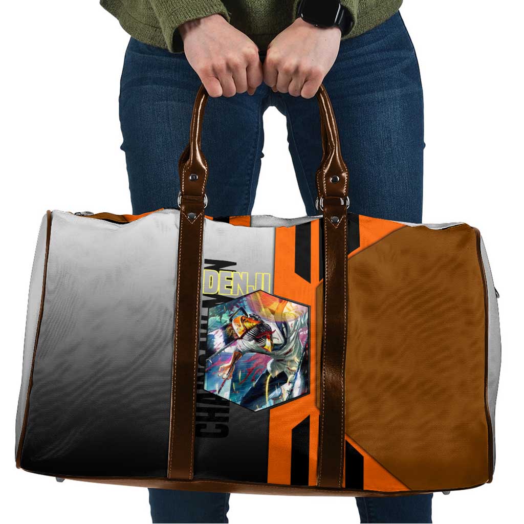 Denji from Chainsaw Man Travel Bag with Energetic Posing and Chainsaw Demon Design - The Mazicc