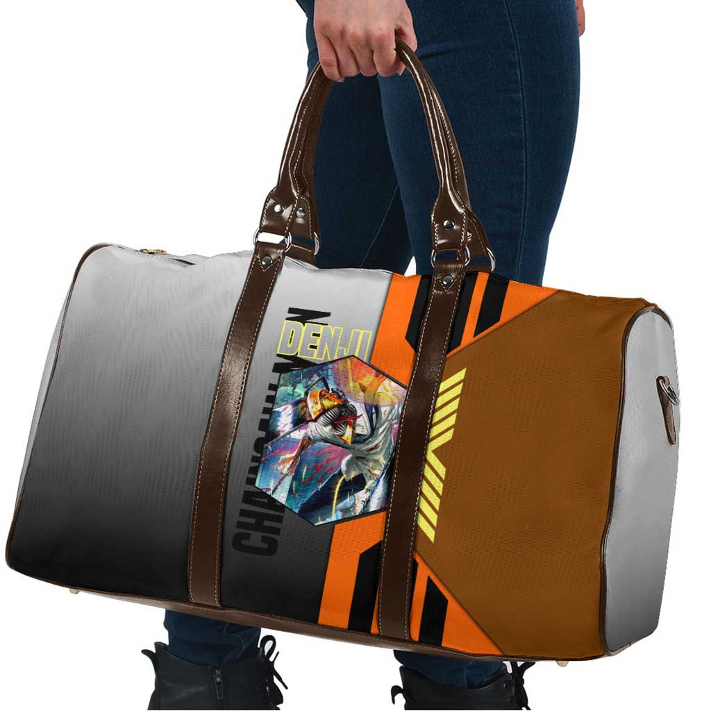 Denji from Chainsaw Man Travel Bag with Energetic Posing and Chainsaw Demon Design - The Mazicc