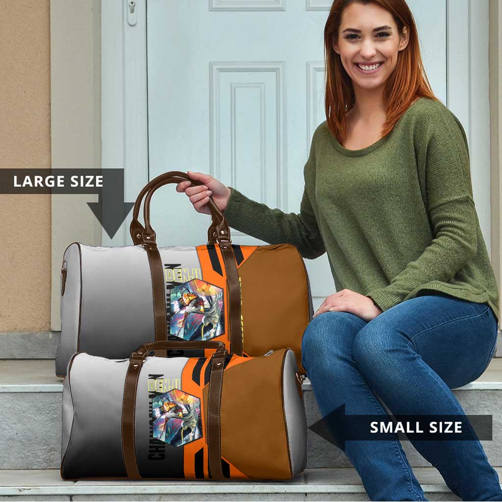 Denji from Chainsaw Man Travel Bag with Energetic Posing and Chainsaw Demon Design - The Mazicc