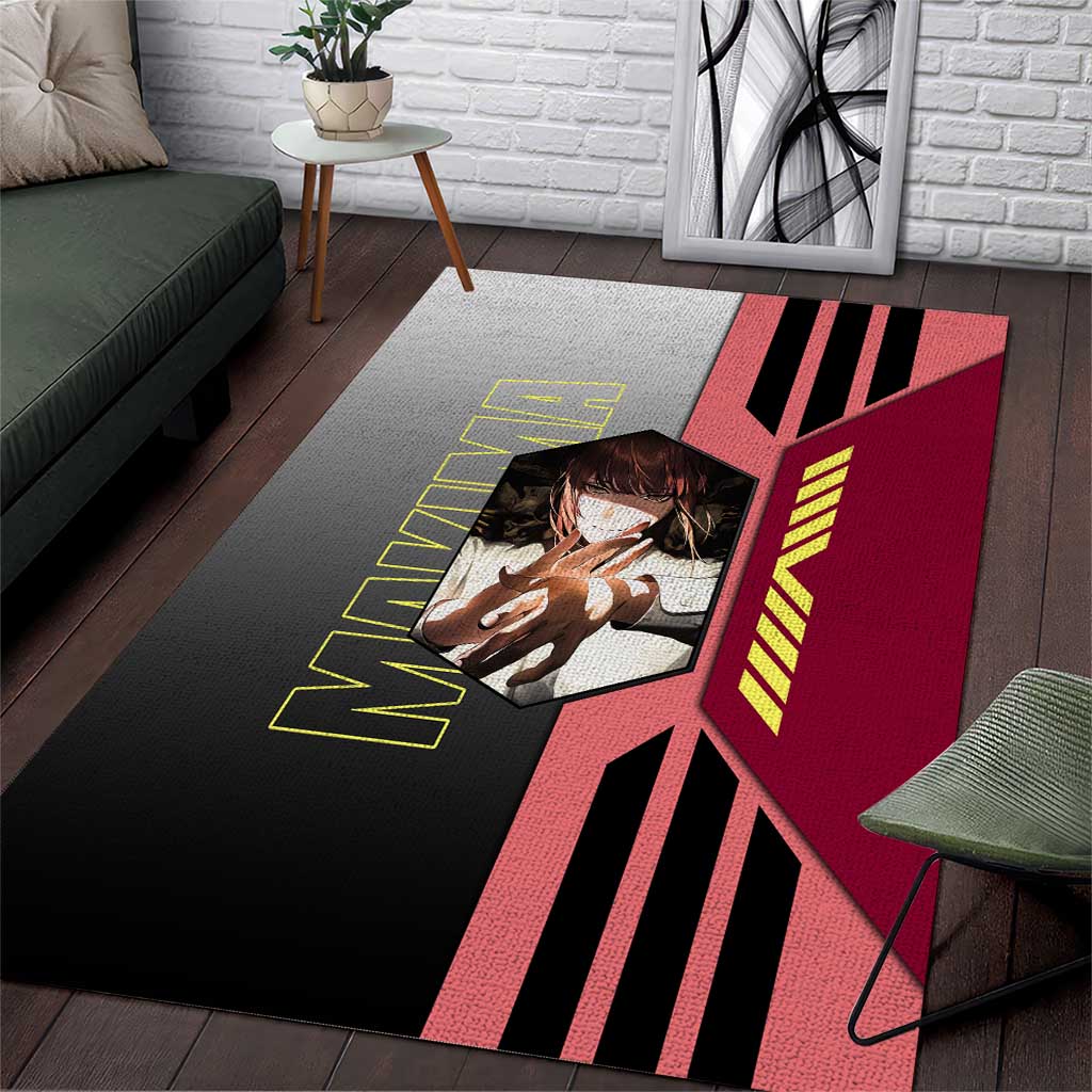 Makima from Chainsaw Man Area Rug with Cool Posing and Character Design - The Mazicc