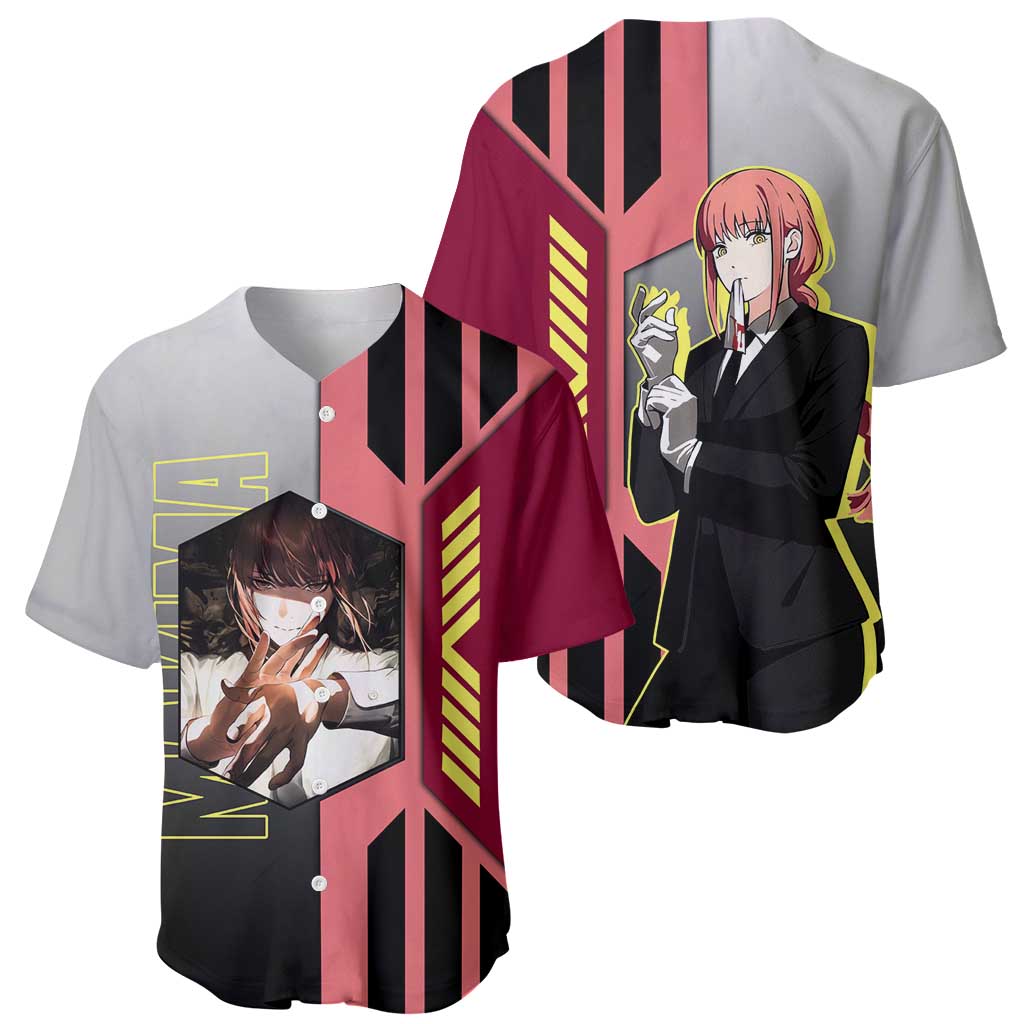 Makima from Chainsaw Man Baseball Jersey with Cool Posing and Character Design - The Mazicc