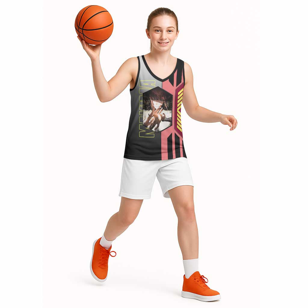 Makima from Chainsaw Man Basketball Jersey with Cool Posing and Character Design - The Mazicc