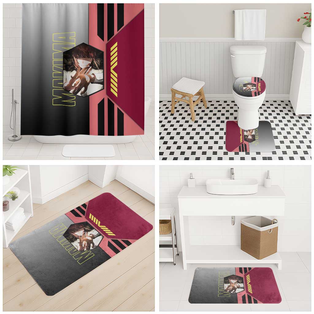 Makima from Chainsaw Man Bathroom Set with Cool Posing and Character Design - The Mazicc