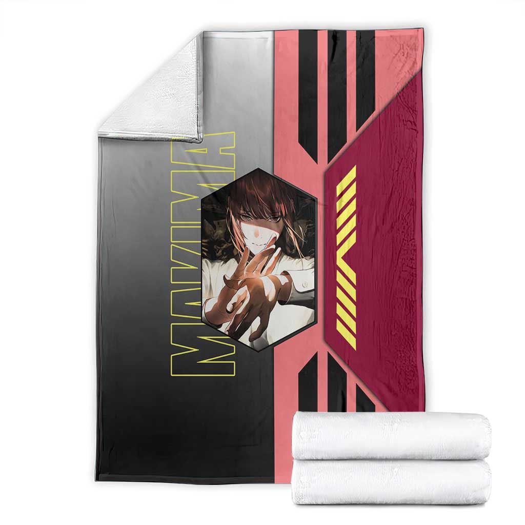 Makima from Chainsaw Man Blanket with Cool Posing and Character Design - The Mazicc