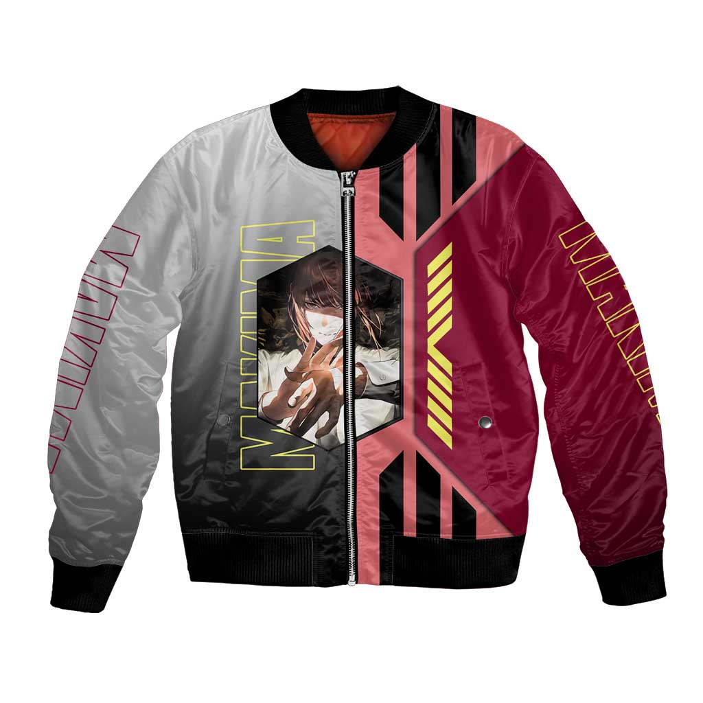 Makima from Chainsaw Man Bomber Jacket with Cool Posing and Character Design - The Mazicc