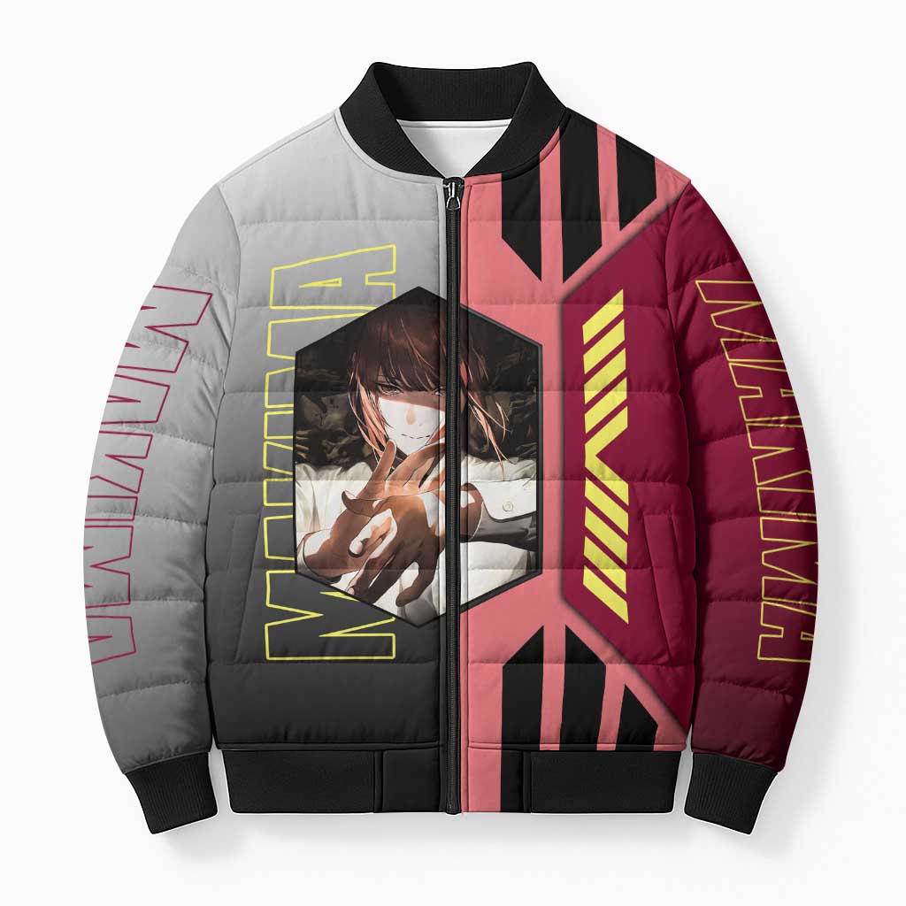 Makima from Chainsaw Man Bomber Puffer Jacket with Cool Posing and Character Design - The Mazicc