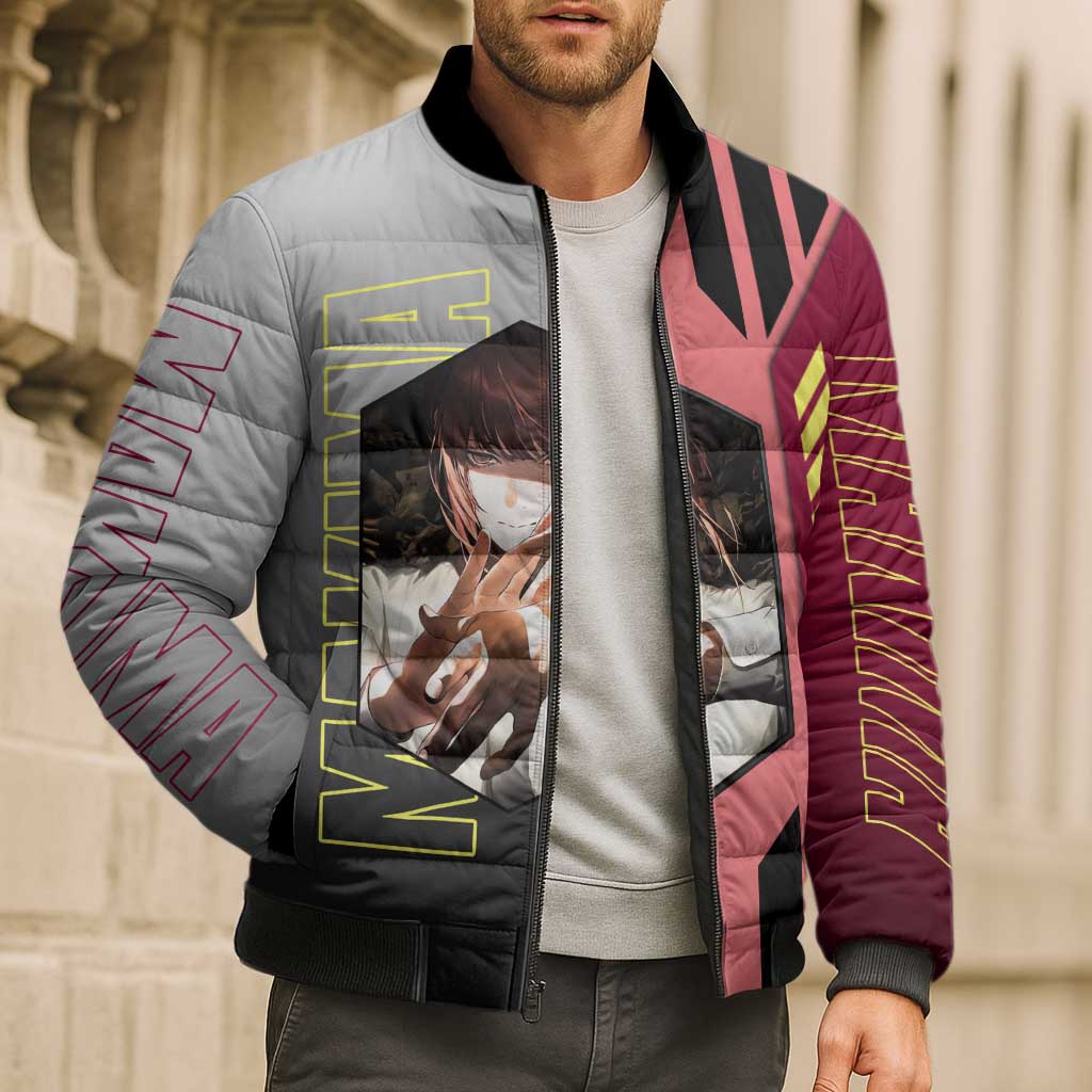 Makima from Chainsaw Man Bomber Puffer Jacket with Cool Posing and Character Design - The Mazicc
