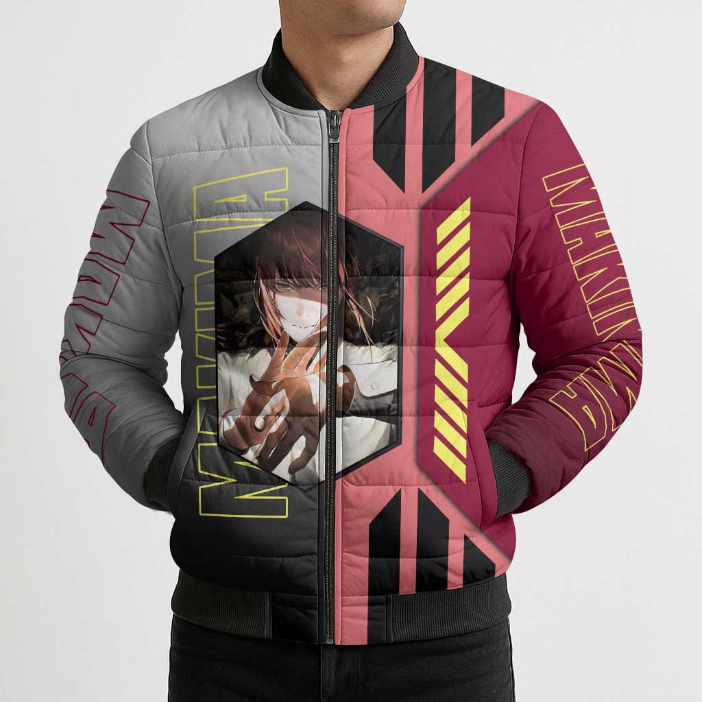 Makima from Chainsaw Man Bomber Puffer Jacket with Cool Posing and Character Design - The Mazicc