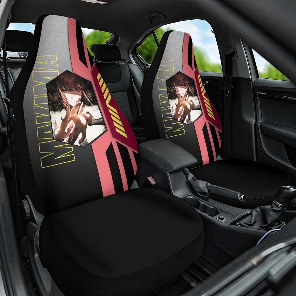 Makima from Chainsaw Man Car Seat Cover with Cool Posing and Character Design - The Mazicc