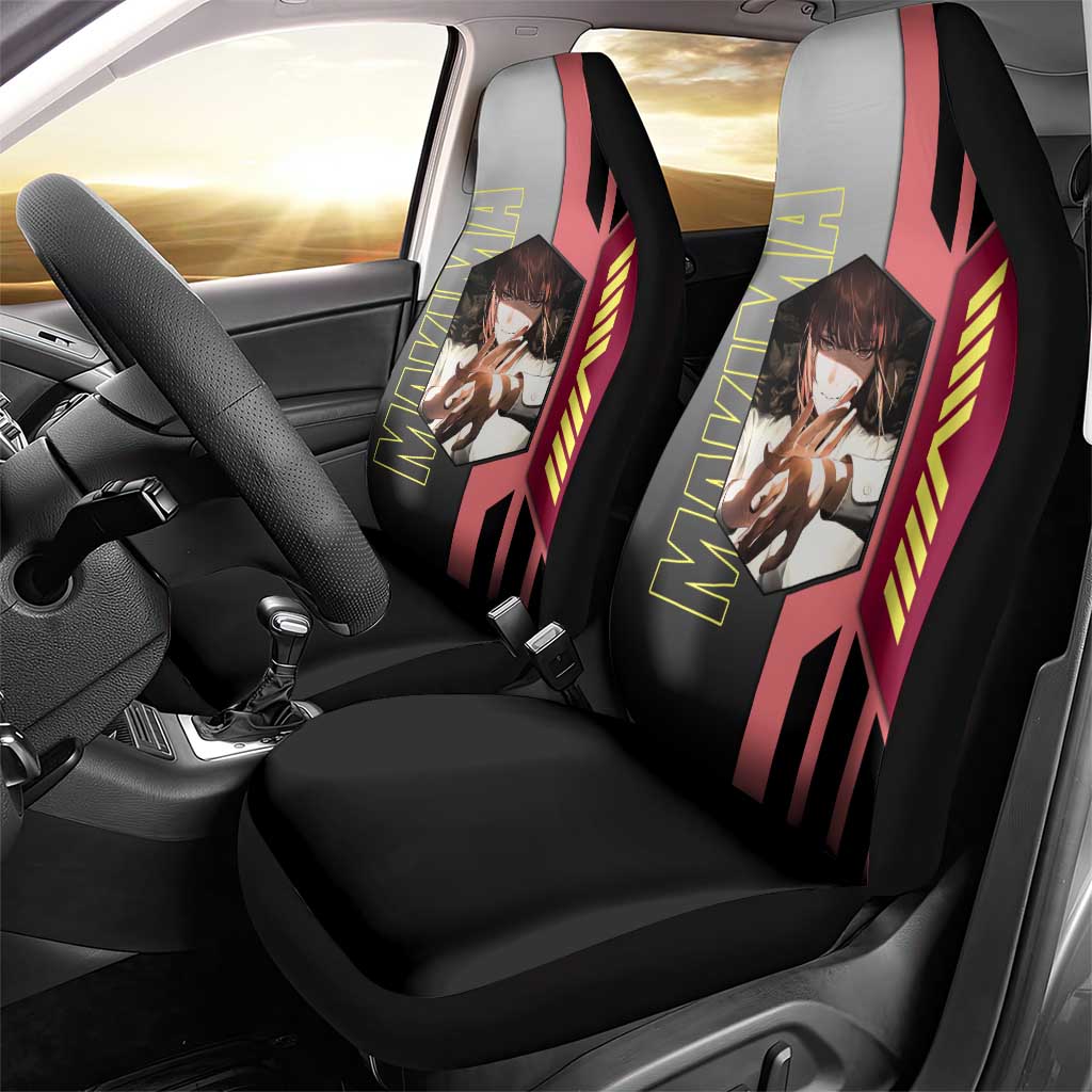 Makima from Chainsaw Man Car Seat Cover with Cool Posing and Character Design - The Mazicc
