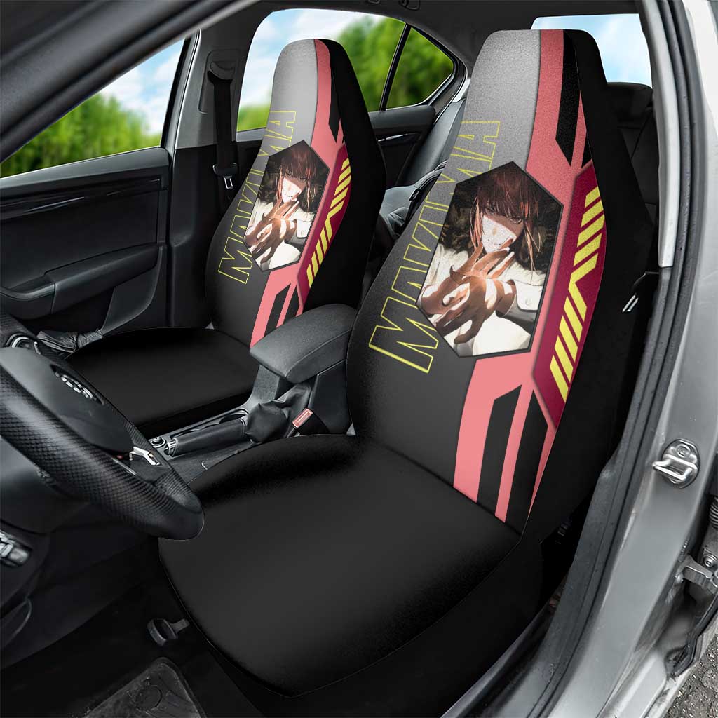 Makima from Chainsaw Man Car Seat Cover with Cool Posing and Character Design - The Mazicc