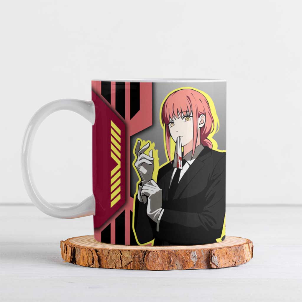 Makima from Chainsaw Man Ceramic Mug with Cool Posing and Character Design - The Mazicc