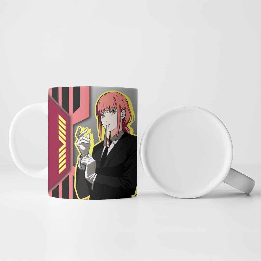 Makima from Chainsaw Man Ceramic Mug with Cool Posing and Character Design - The Mazicc