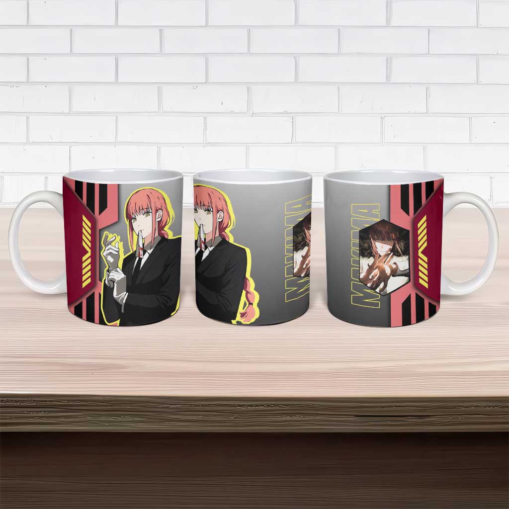 Makima from Chainsaw Man Ceramic Mug with Cool Posing and Character Design - The Mazicc