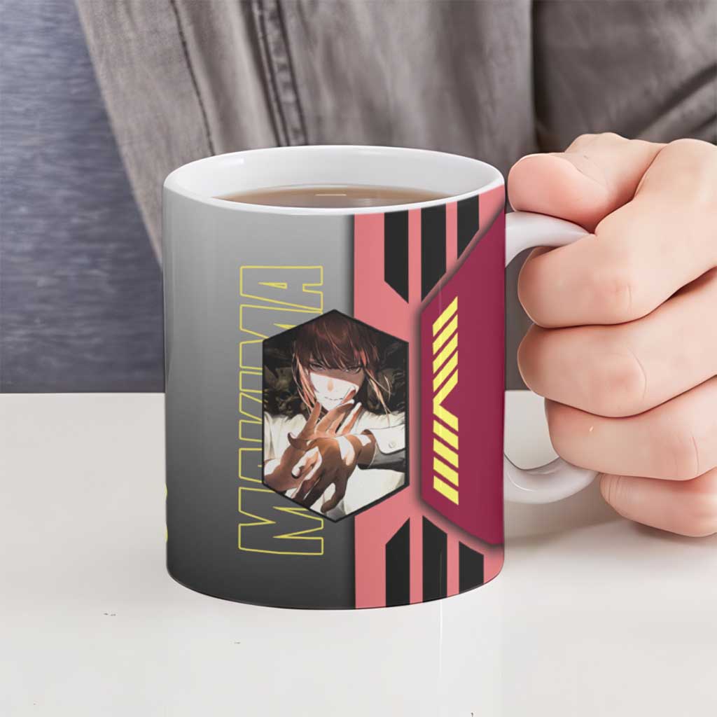 Makima from Chainsaw Man Ceramic Mug with Cool Posing and Character Design - The Mazicc