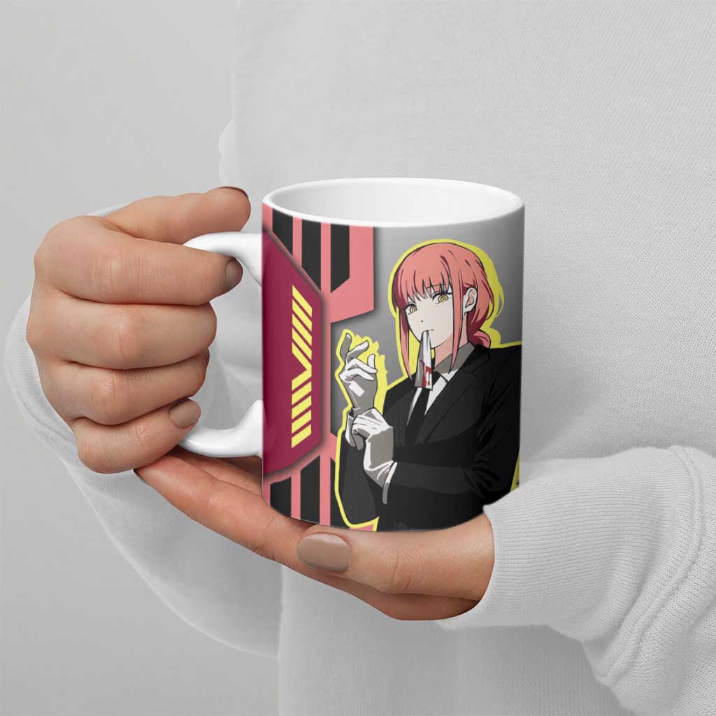 Makima from Chainsaw Man Ceramic Mug with Cool Posing and Character Design - The Mazicc