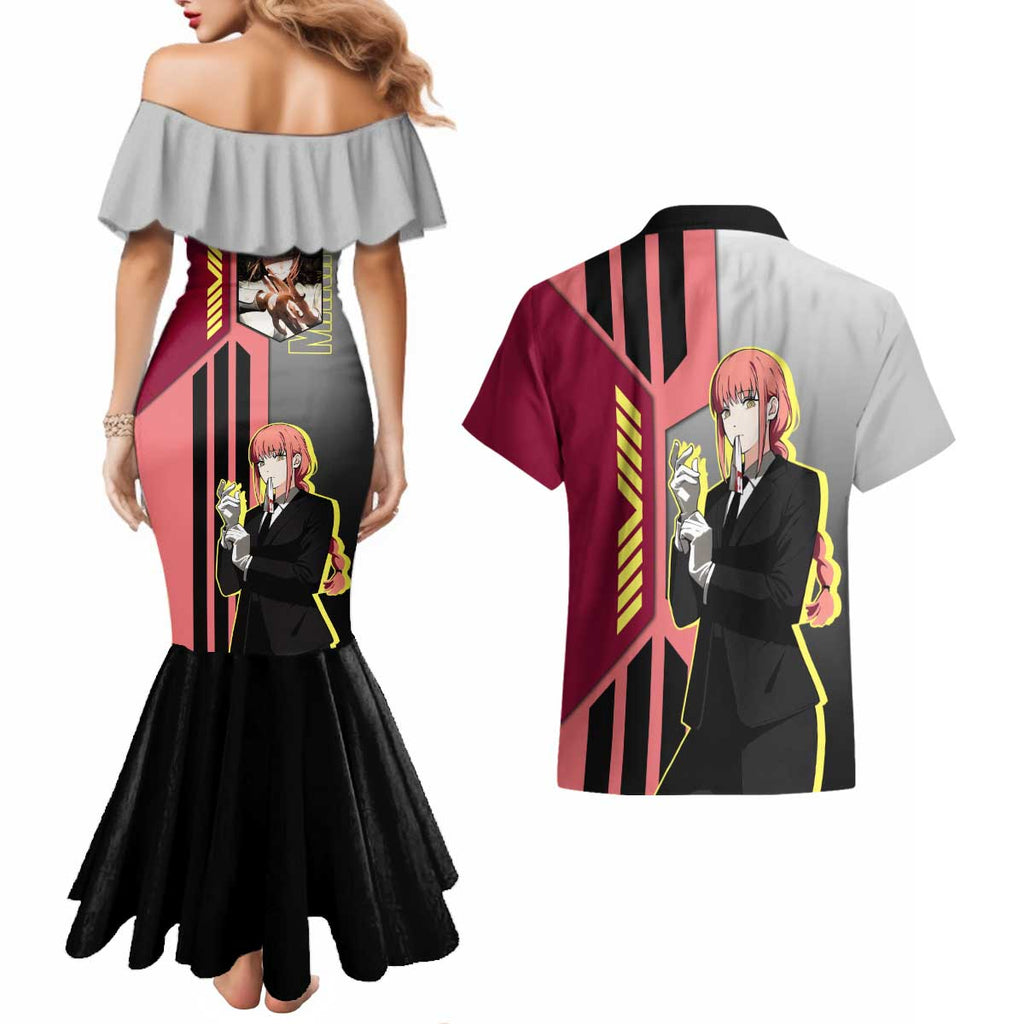 Makima from Chainsaw Man Couples Matching Mermaid Dress and Hawaiian Shirt with Cool Posing and Character Design - The Mazicc