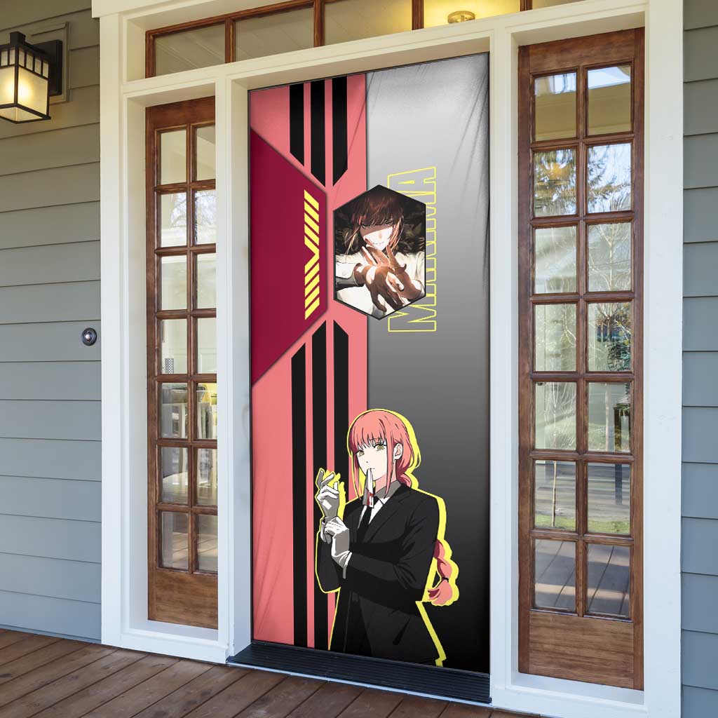 Makima from Chainsaw Man Door Cover with Cool Posing and Character Design - The Mazicc