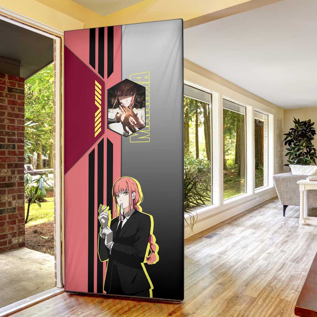 Makima from Chainsaw Man Door Cover with Cool Posing and Character Design - The Mazicc