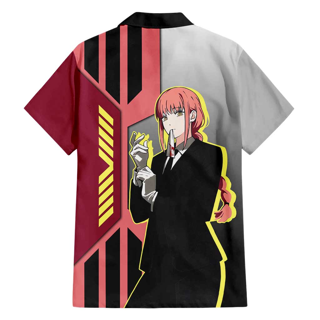Makima from Chainsaw Man Family Matching Short Sleeve Bodycon Dress and Hawaiian Shirt with Cool Posing and Character Design - The Mazicc