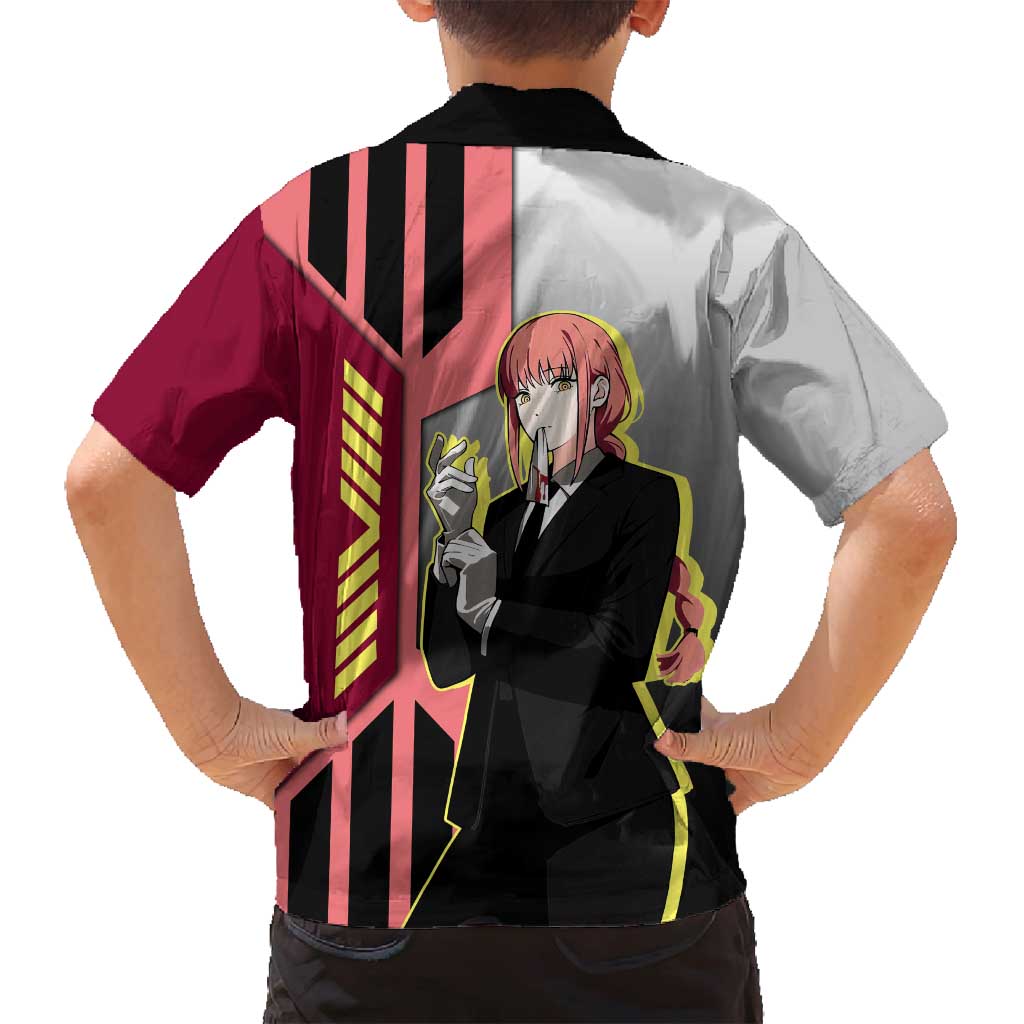 Makima from Chainsaw Man Family Matching Summer Maxi Dress and Hawaiian Shirt with Cool Posing and Character Design - The Mazicc
